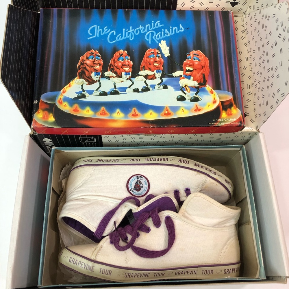 Super Rare Vintage The California Raisins Grapevine Tour Sneaker